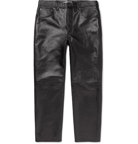 80s acne studios leather lancelot trousers 1980