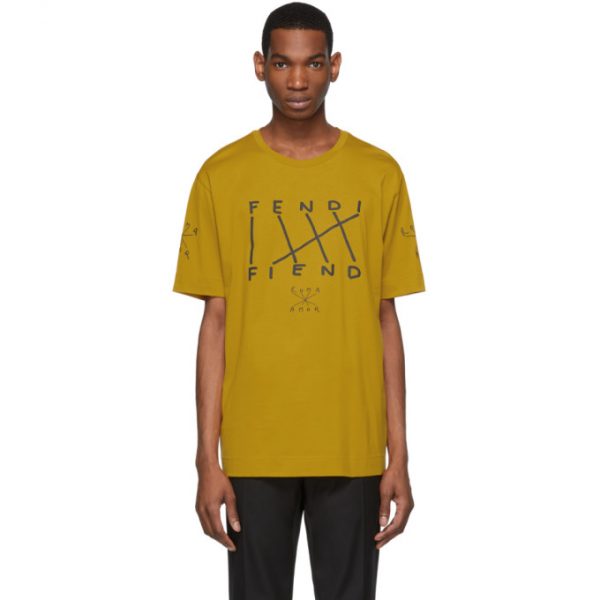 Fendi Yellow Fendi Fiend T-Shirt | The Fashionisto