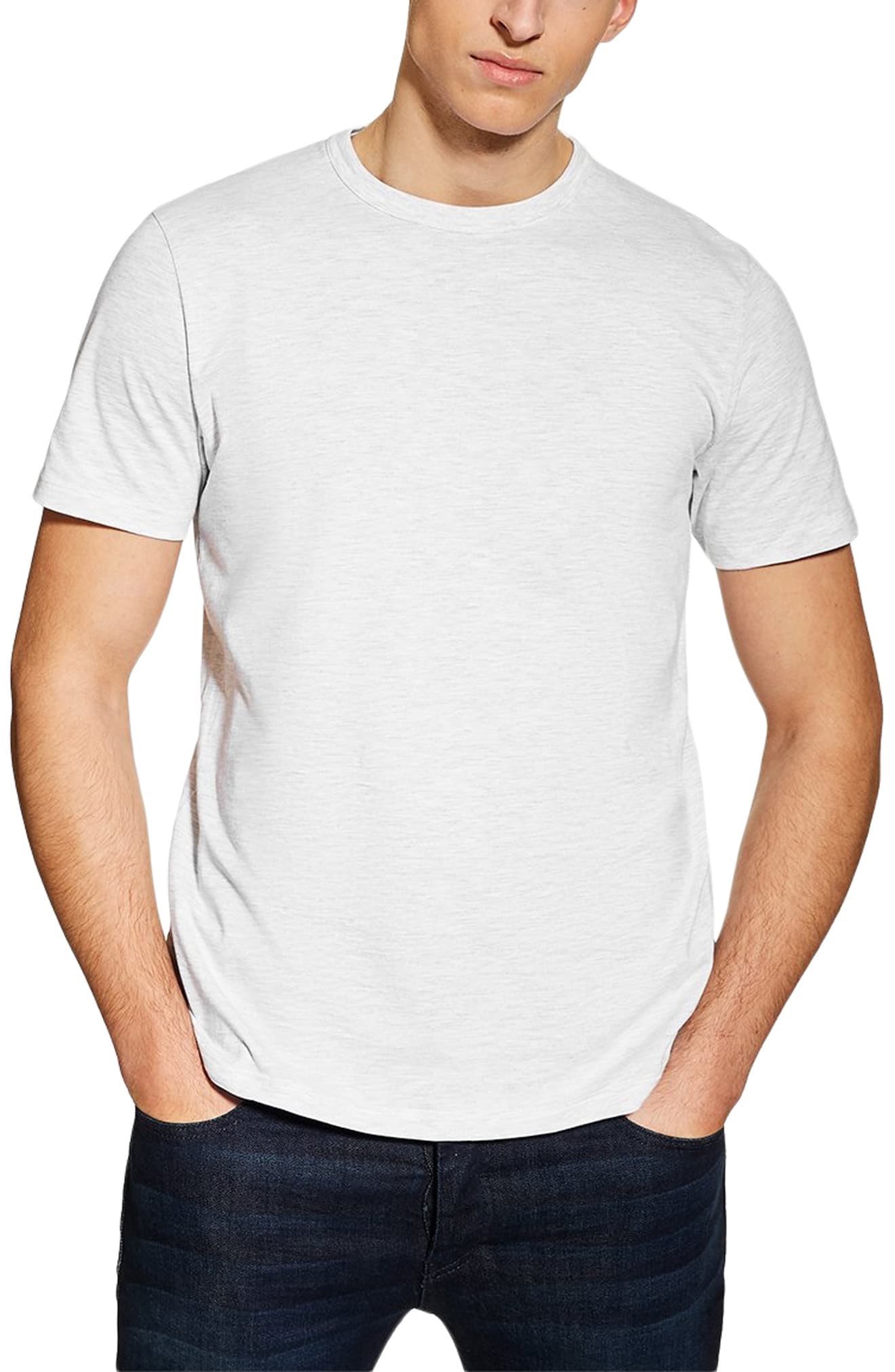 Men’s Topman 3-Pack Classic Fit Crewneck T-Shirts, Size Large – Grey ...