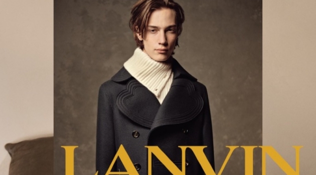 Model Freek Iven appears in Lanvin's fall-winter 2019 campaign.