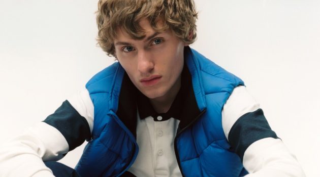 Lemmie van den Berg embraces sporty style from Marc O'Polo's fall-winter 2019 denim line.