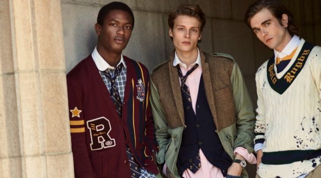 Models Hamid Onifade, Hugh Laughton-Scott, and Gabriel-Kane Day-Lewis star in POLO Ralph Lauren's pre-fall 2019 campaign.