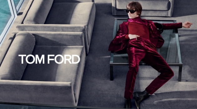 Erik van Gils stars in Tom Ford's fall-winter 2019 campaign.