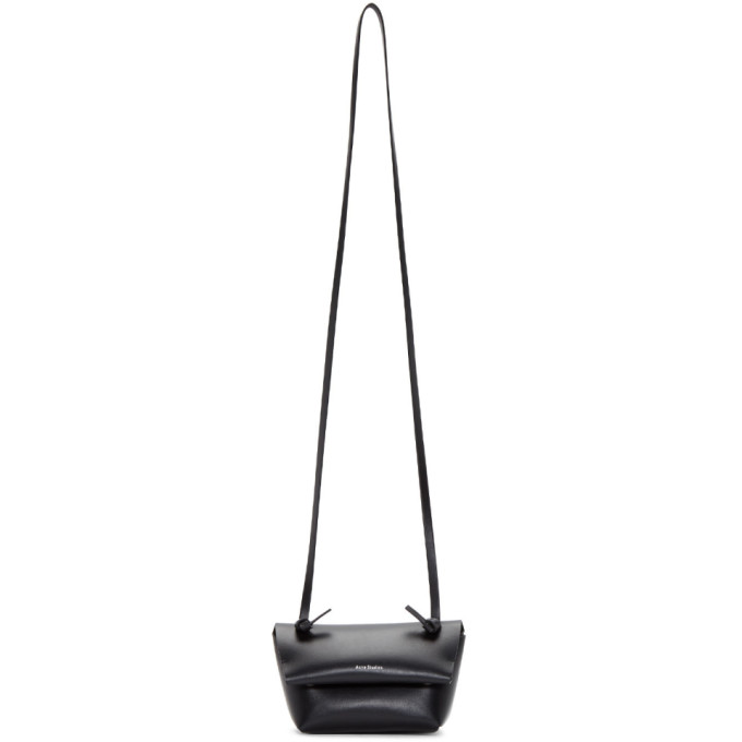 Acne Studios Black Small Leather Crossbody Bag | The Fashionisto