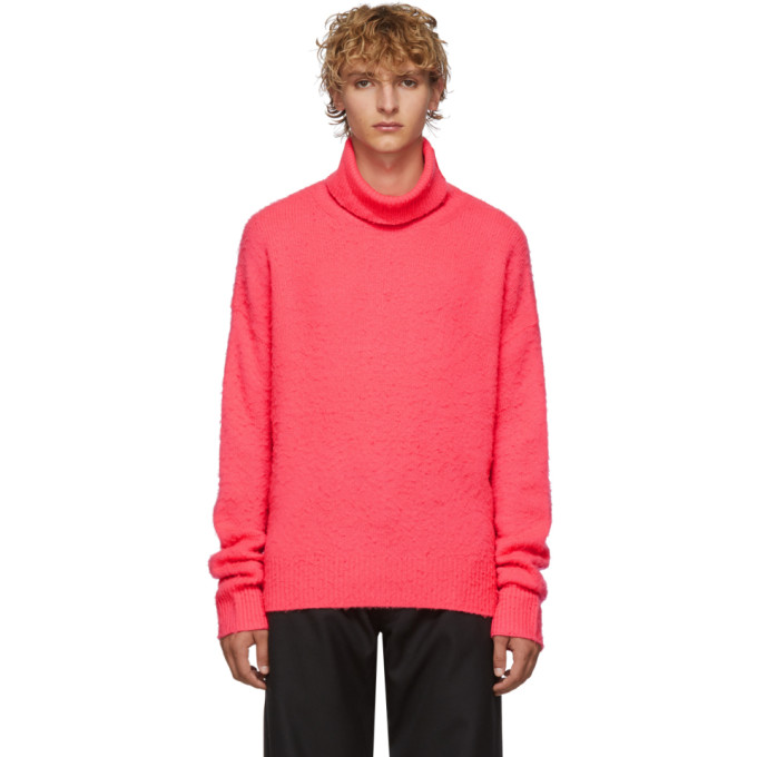 Acne Studios Pink Cashmere and Wool Oversized Nyran Turtleneck | The ...