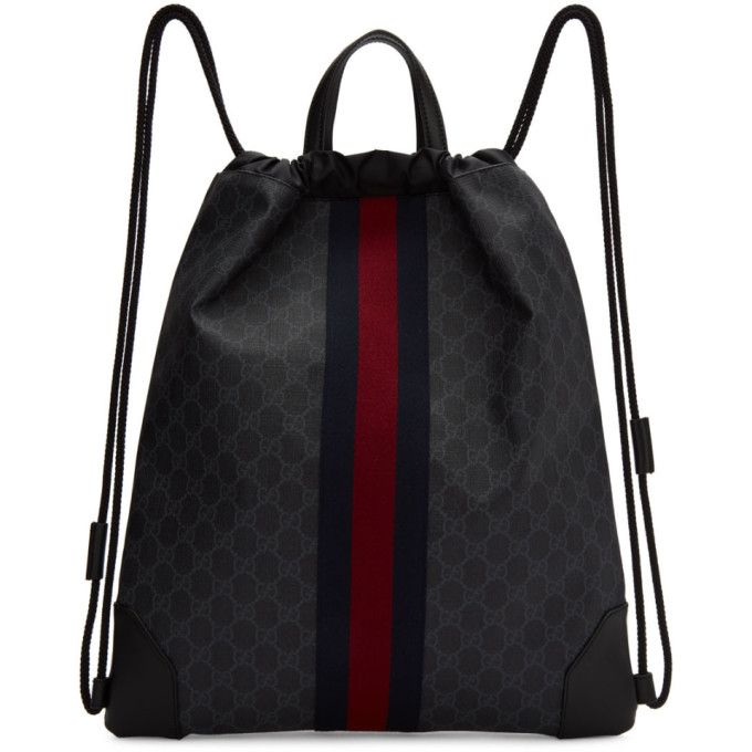 black gucci supreme backpack