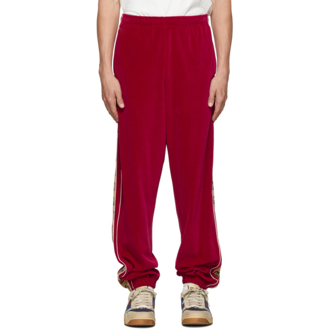 gucci red stripe pants