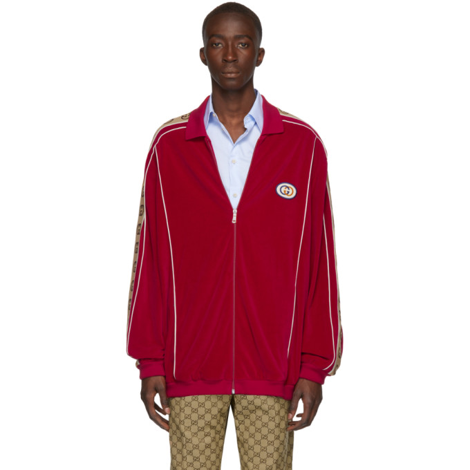 Gucci Red Zipover Track Jacket | The Fashionisto