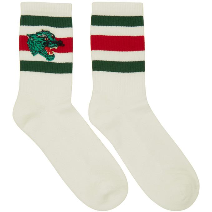 Gucci White Panther Socks | The Fashionisto