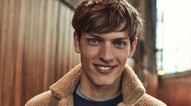 All smiles, Oskar Dalsjø connects with Hartford as the face of its fall-winter 2019 collection.