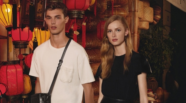 Kit Butler and Rianne van Rompaey front Louis Vuitton's Spirit of Travel campaign.