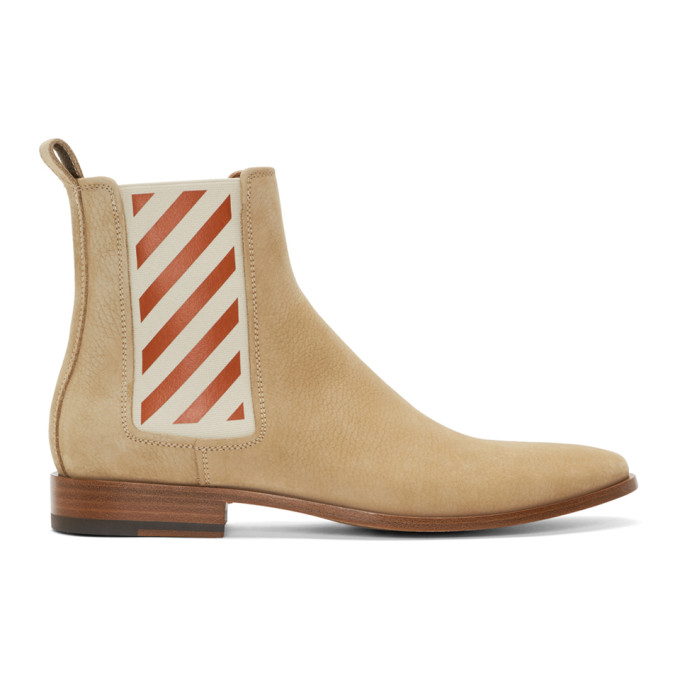 Off-White Beige Chelsea Boots | The 