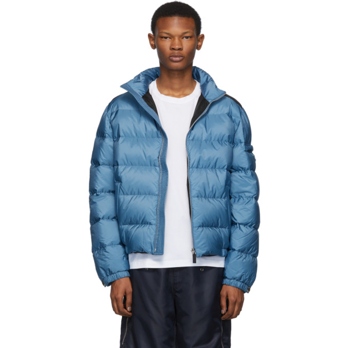 Prada Blue Down Nylon Jacket | The Fashionisto