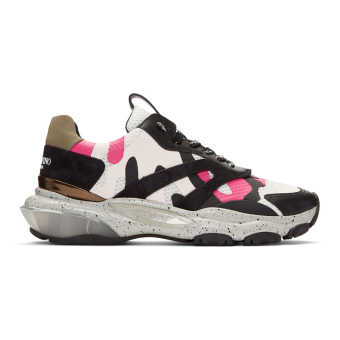 valentino pink camo sneakers