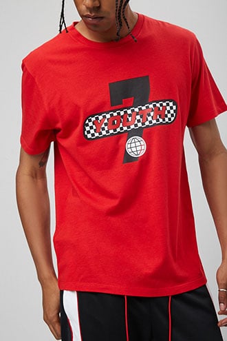 graphic tee with red