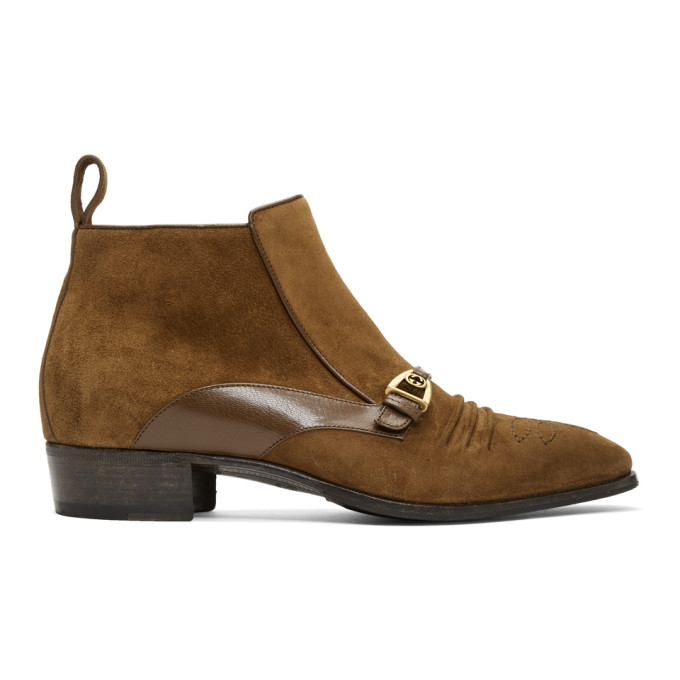 Gucci Brown Suede Ankle Boots | The 