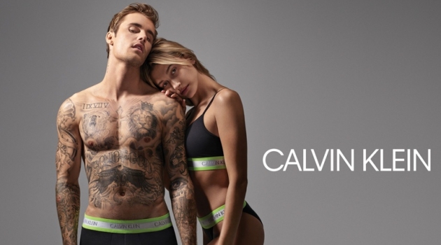 Justin and Hailey Bieber star in Calvin Klein's underwear campaign.