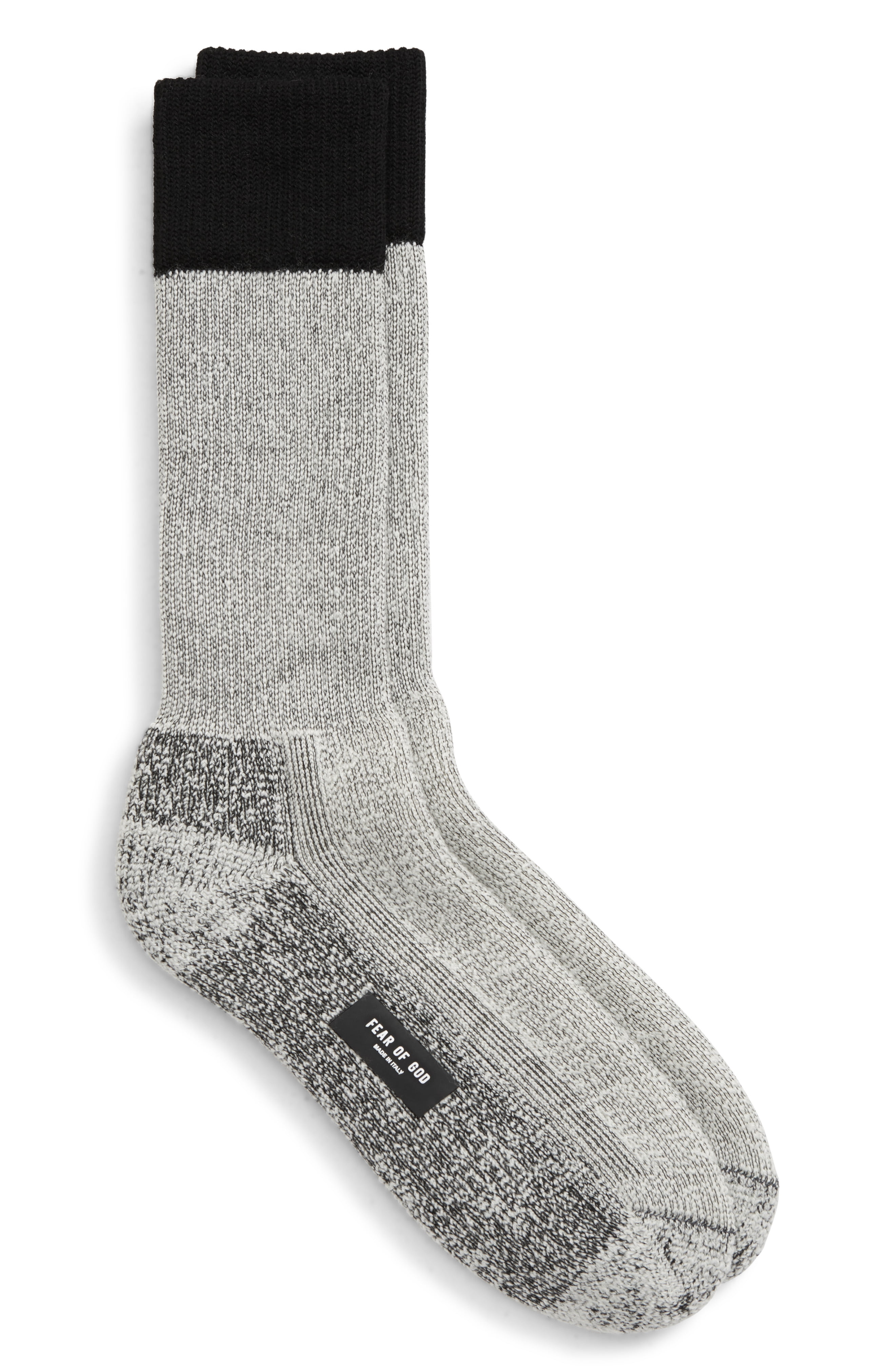 Men’s Fear Of God Merino Wool Blend Crew Socks, Size One Size – Black ...