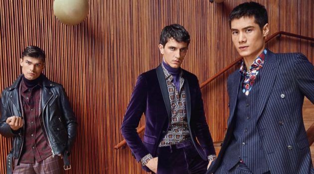 Models Jon Hjelholt, Jakob Wiechmann, and Hao Yun Xiang star in SAND Copenhagen's fall-winter 2019 campaign.