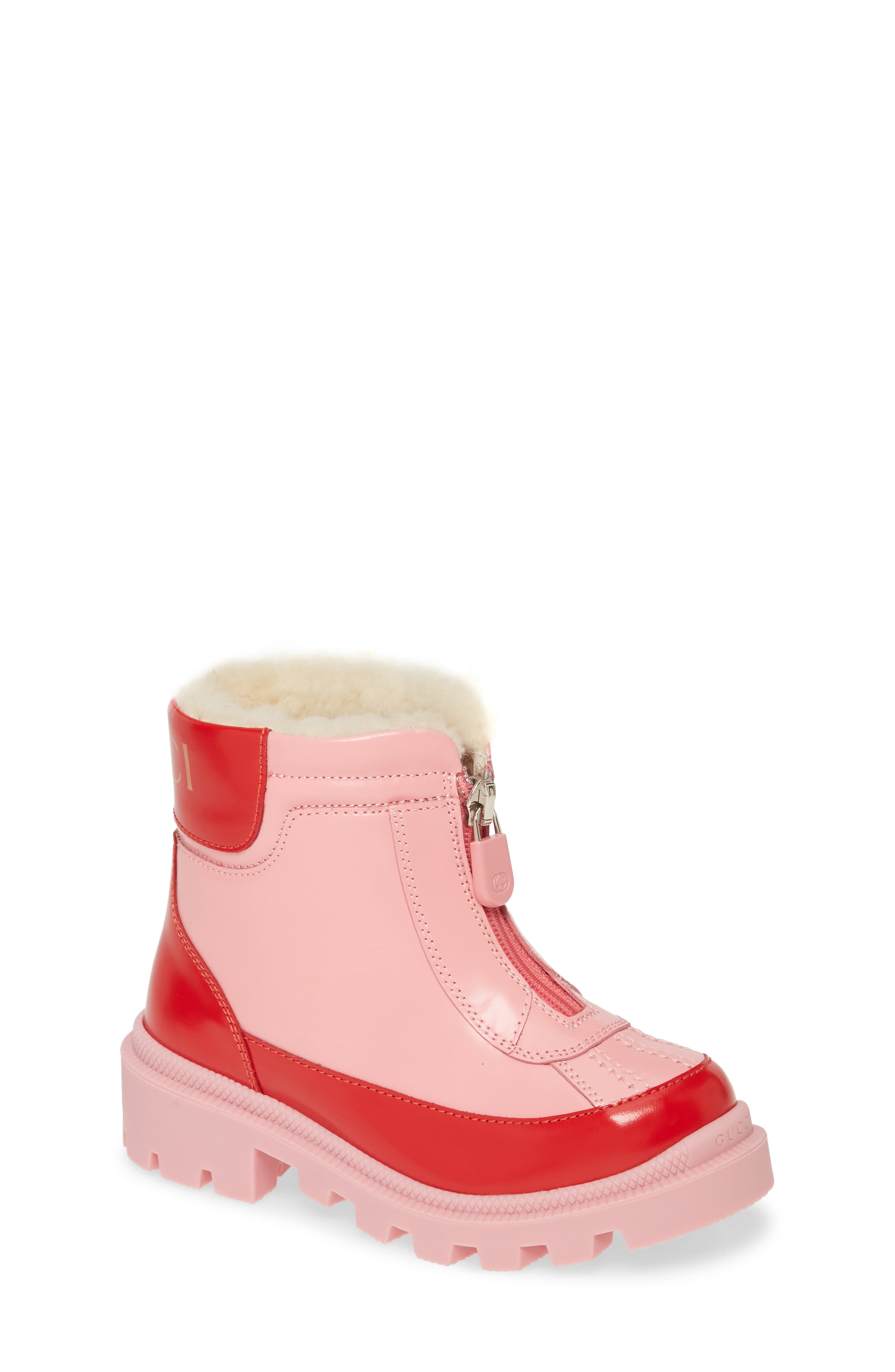 pink fur lined boots