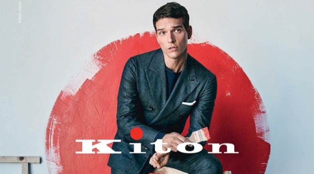 Alexandre Cunha fronts Kiton's fall-winter 2019 campaign.