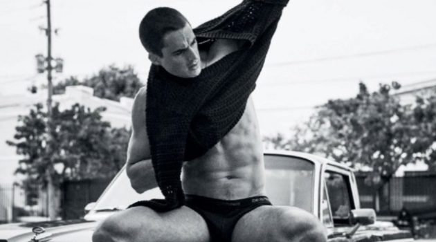 Pietro Boselli stars in an editorial for VMAN.