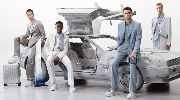 Models Kohei Takabatake, Serigne Lam, Ludwig Wilsdorff, and Braien Vaiksaar front Dior Men's spring-summer 2020 campaign.