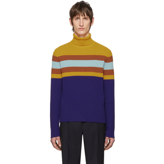 Gucci Multicolor Wool Striped Turtleneck | The Fashionisto