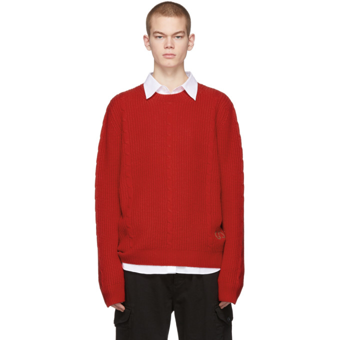 Gucci Red GG Crewneck Sweater | The Fashionisto