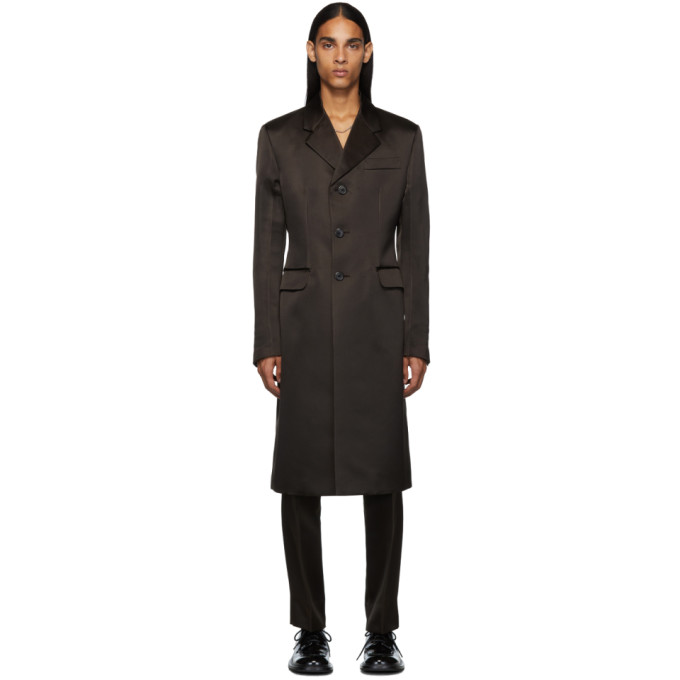 Prada Brown Silk Coat | The Fashionisto