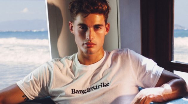 Kieran Warner dons Bang & Strike Pro Emboss underwear.