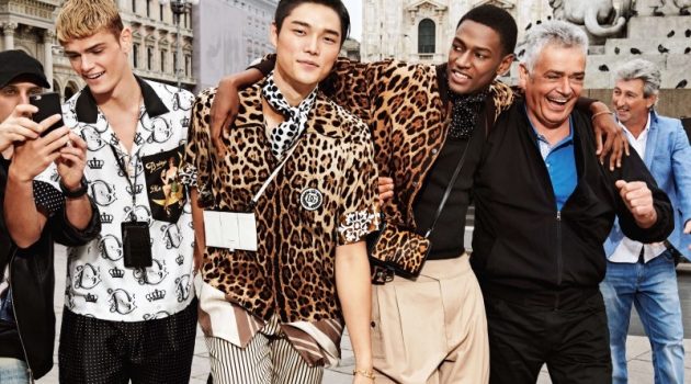 Mattia Giovannoni, Kim Jeong Woo, and Paulo Spencer front Dolce & Gabbana's spring-summer 2020 campaign.