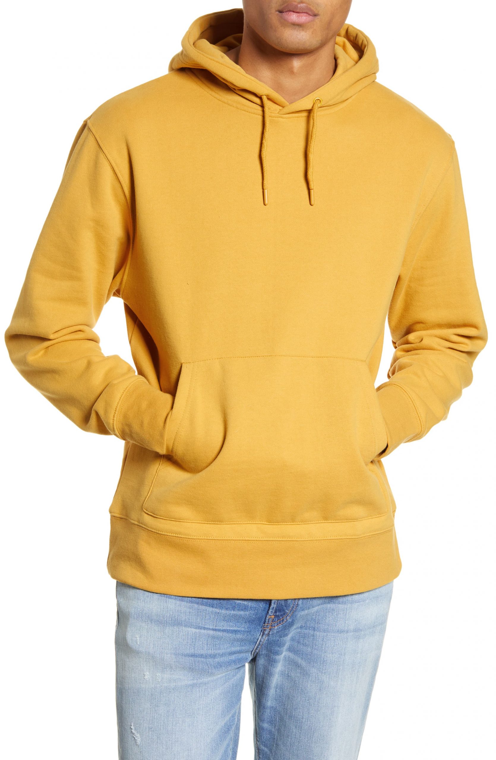 large yellow hoodie