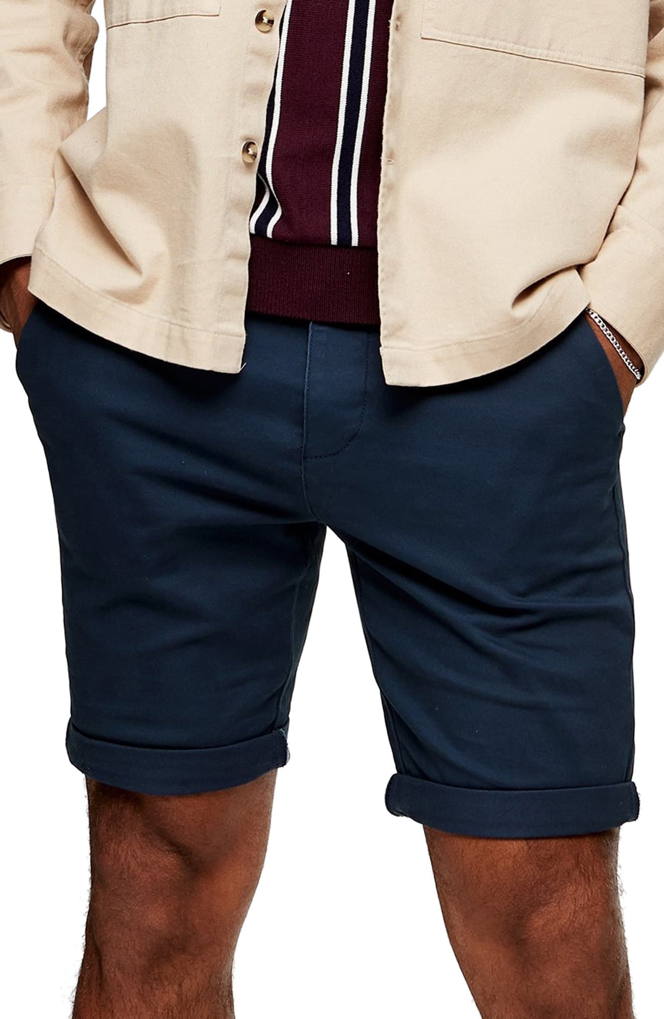 skinny chino shorts