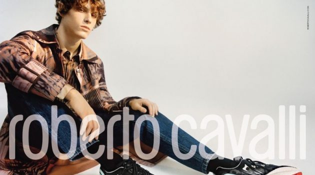 Serge Sergeev hits the studio for Roberto Cavalli's spring-summer 2020 campaign.