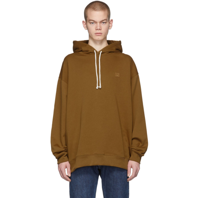 Acne Studios Brown Farrin Face Hoodie | The Fashionisto