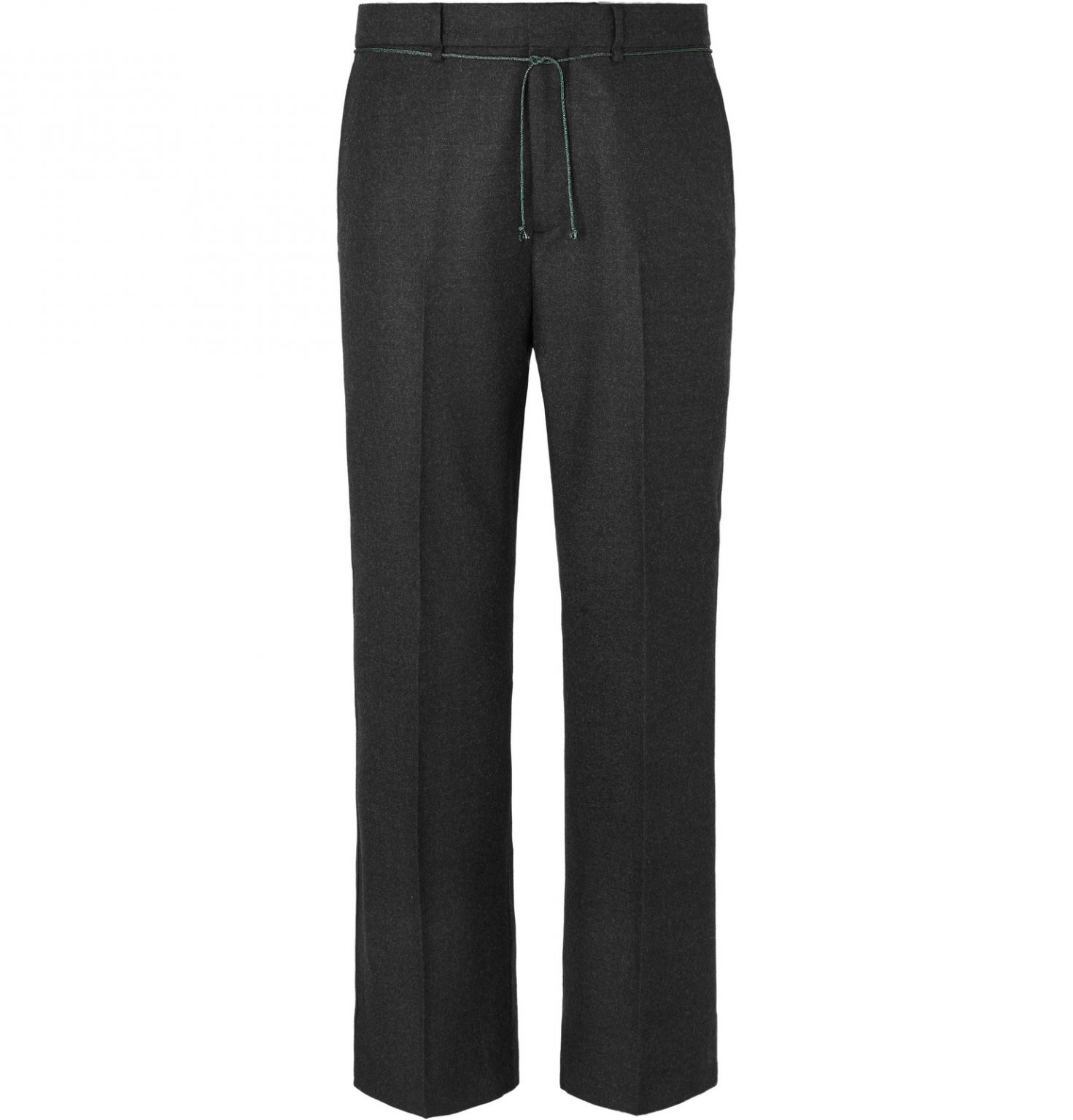Acne Studios - Cropped Flared Brushed Wool-Twill Trousers - Men - Gray ...