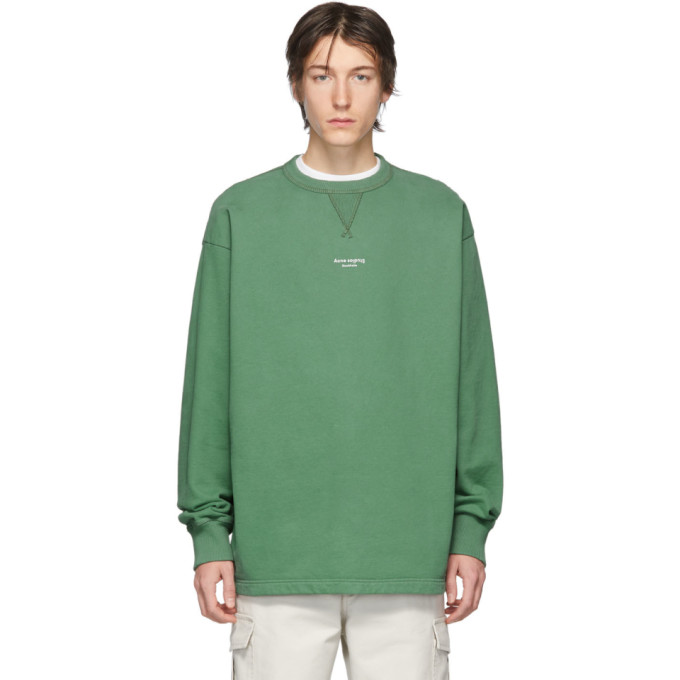 Acne Studios Green Finn Sweatshirt | The Fashionisto