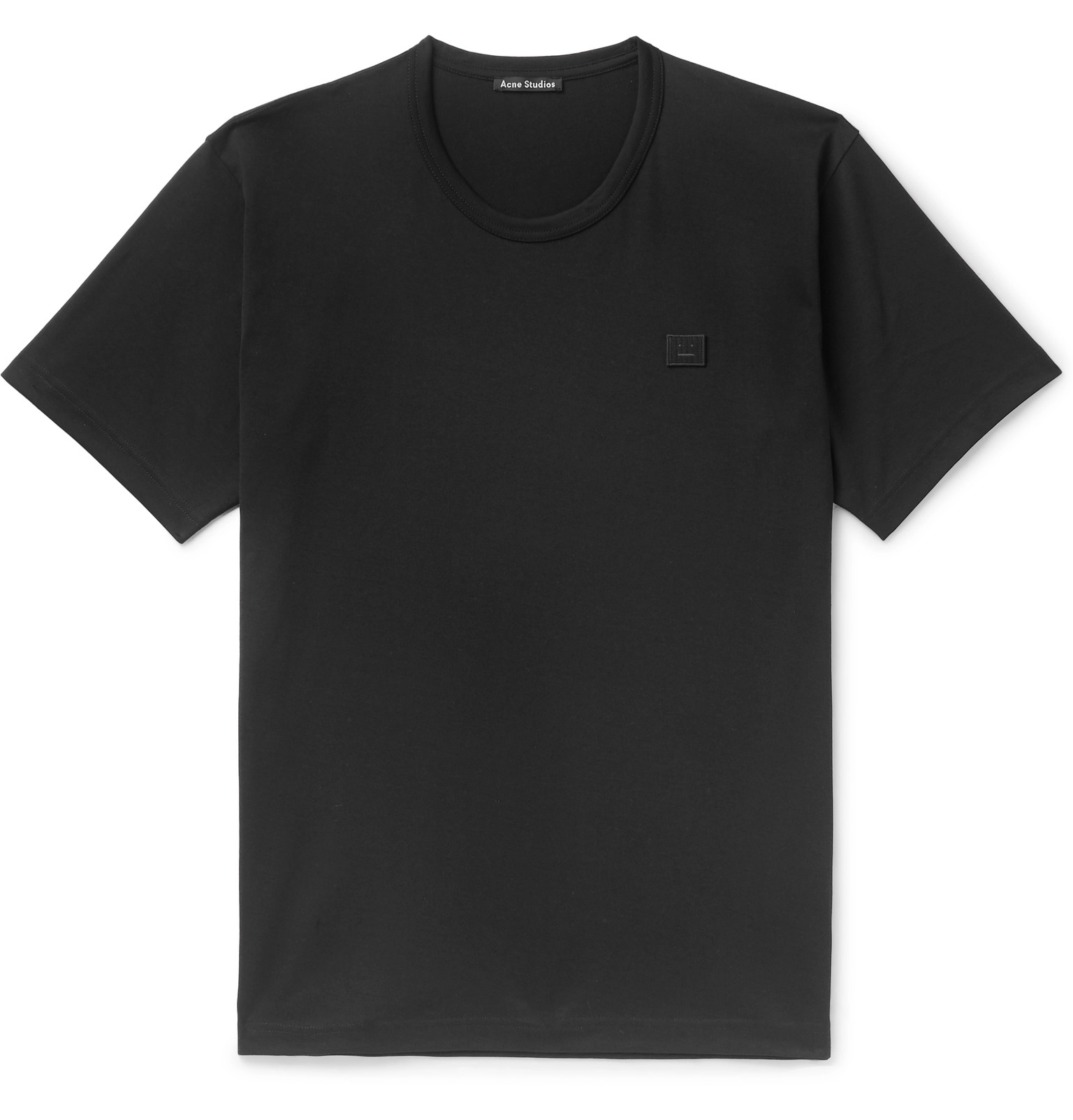 Acne Studios - Logo-Appliquéd Cotton-Jersey T-Shirt - Men - Black | The ...