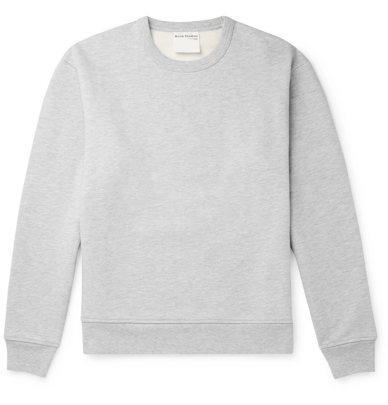 Acne Studios - Fleece-Back Jersey Sweatshirt - Men - Gray | The Fashionisto