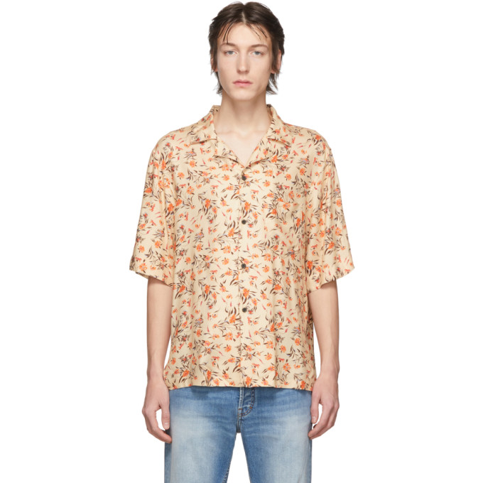 Acne Studios Orange Flower Print Shirt | The Fashionisto