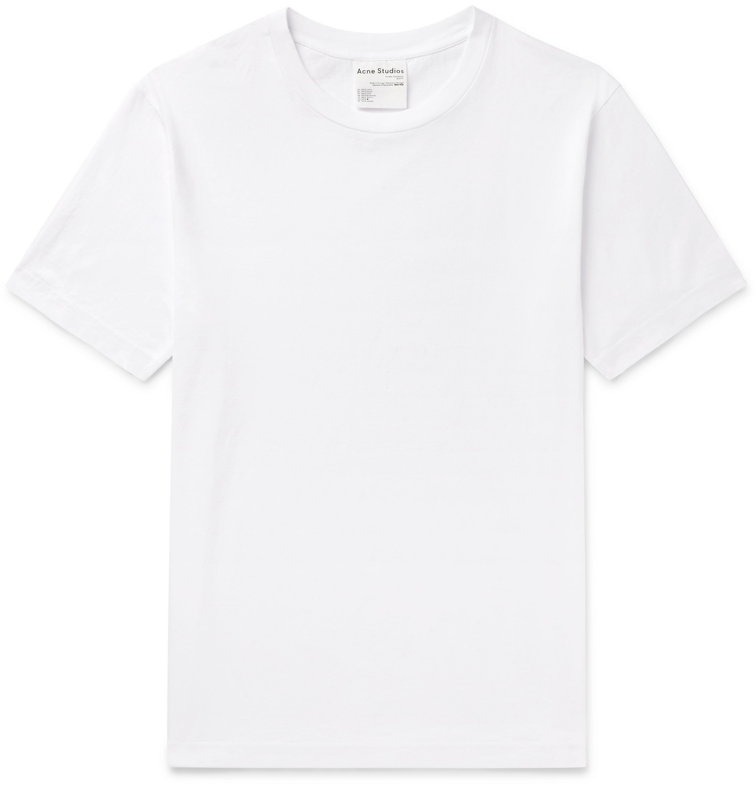 Acne Studios - Slim-Fit Cotton-Jersey T-Shirt - Men - White | The ...