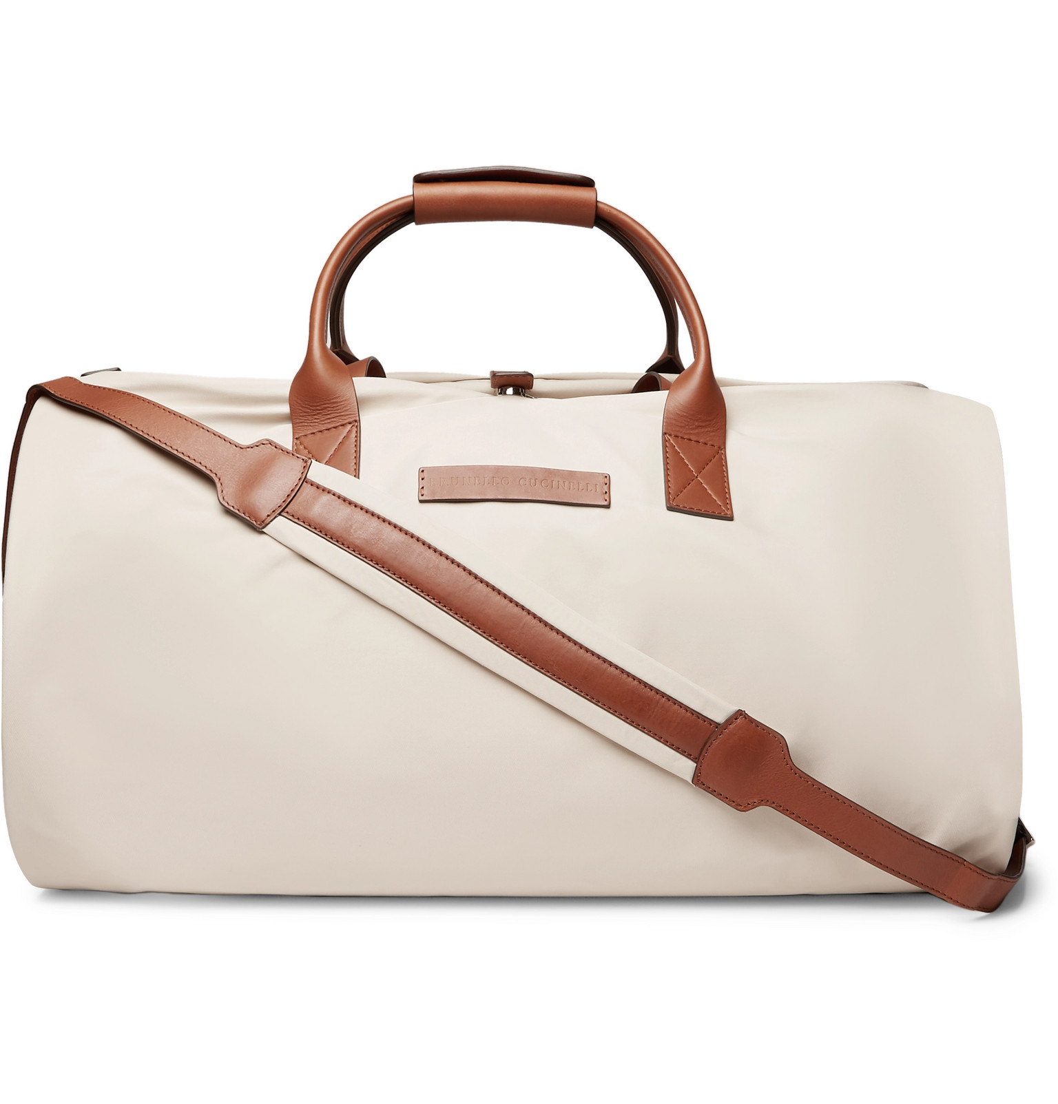 Brunello Cucinelli - Leather-Trimmed Nylon Holdall With Detachable ...