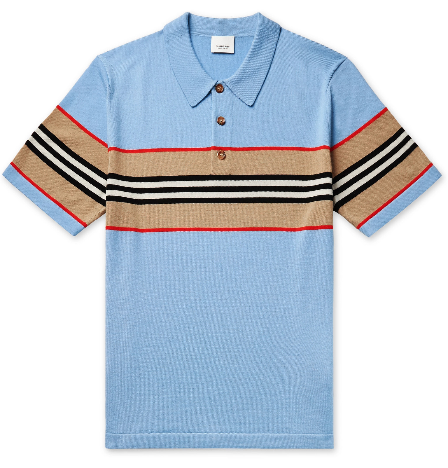 burberry striped polo