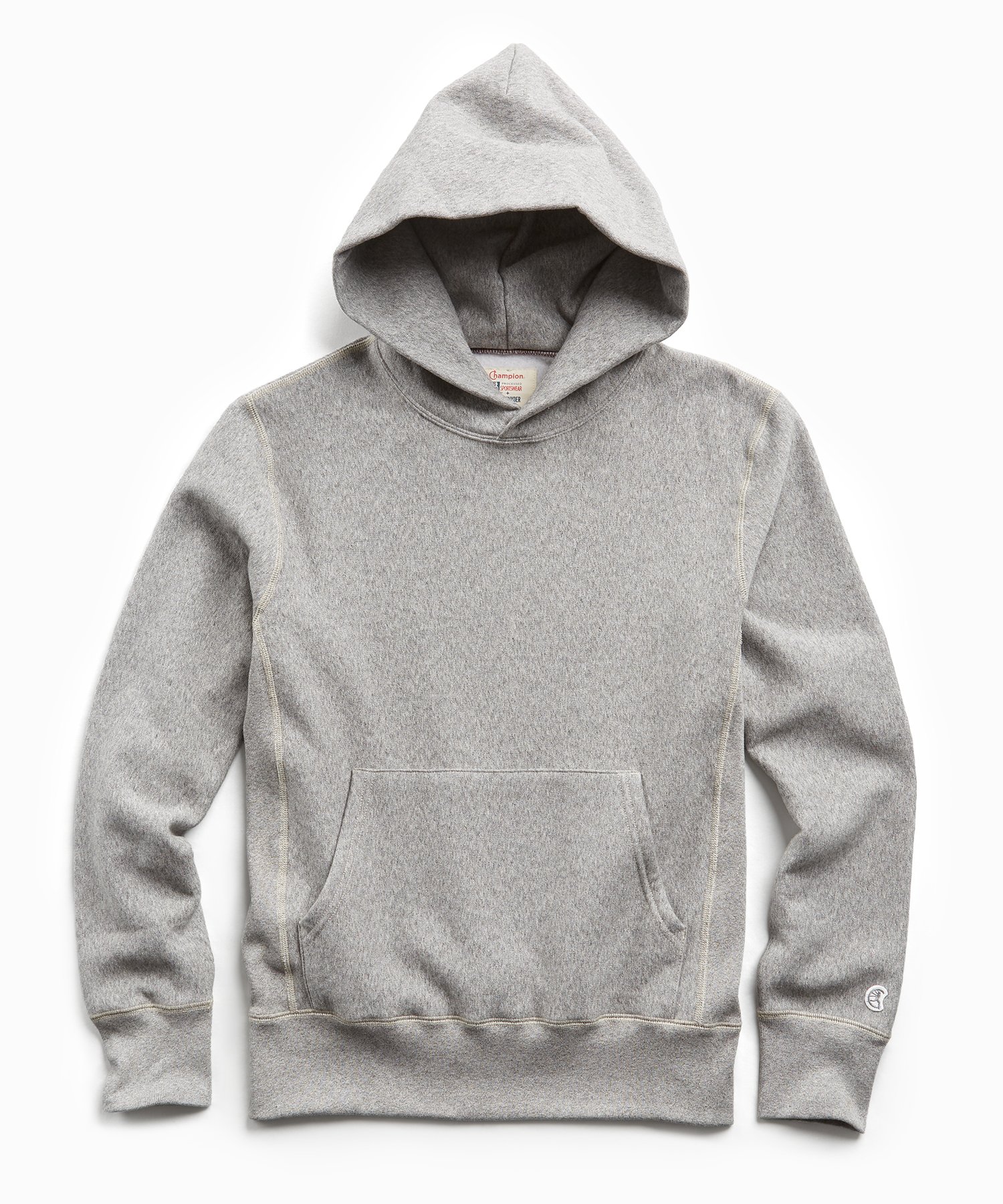 Fleece Popover Hoodie in Light Grey Mix | The Fashionisto