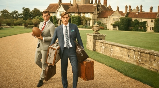 Models Matt Trethe and George Le Page take a British road trip for Hackett London's spring-summer 2020 campaign.