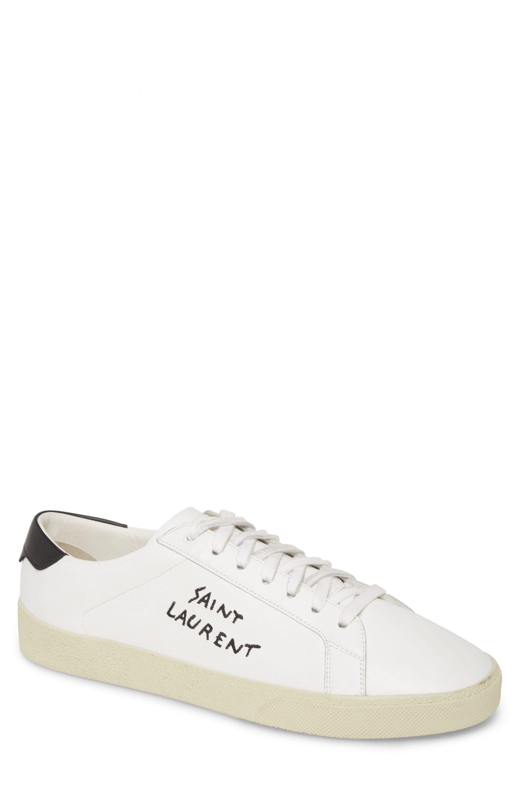 saint laurent men's white sneakers