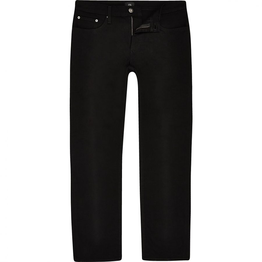 River Island Mens Black straight fit jeans | The Fashionisto