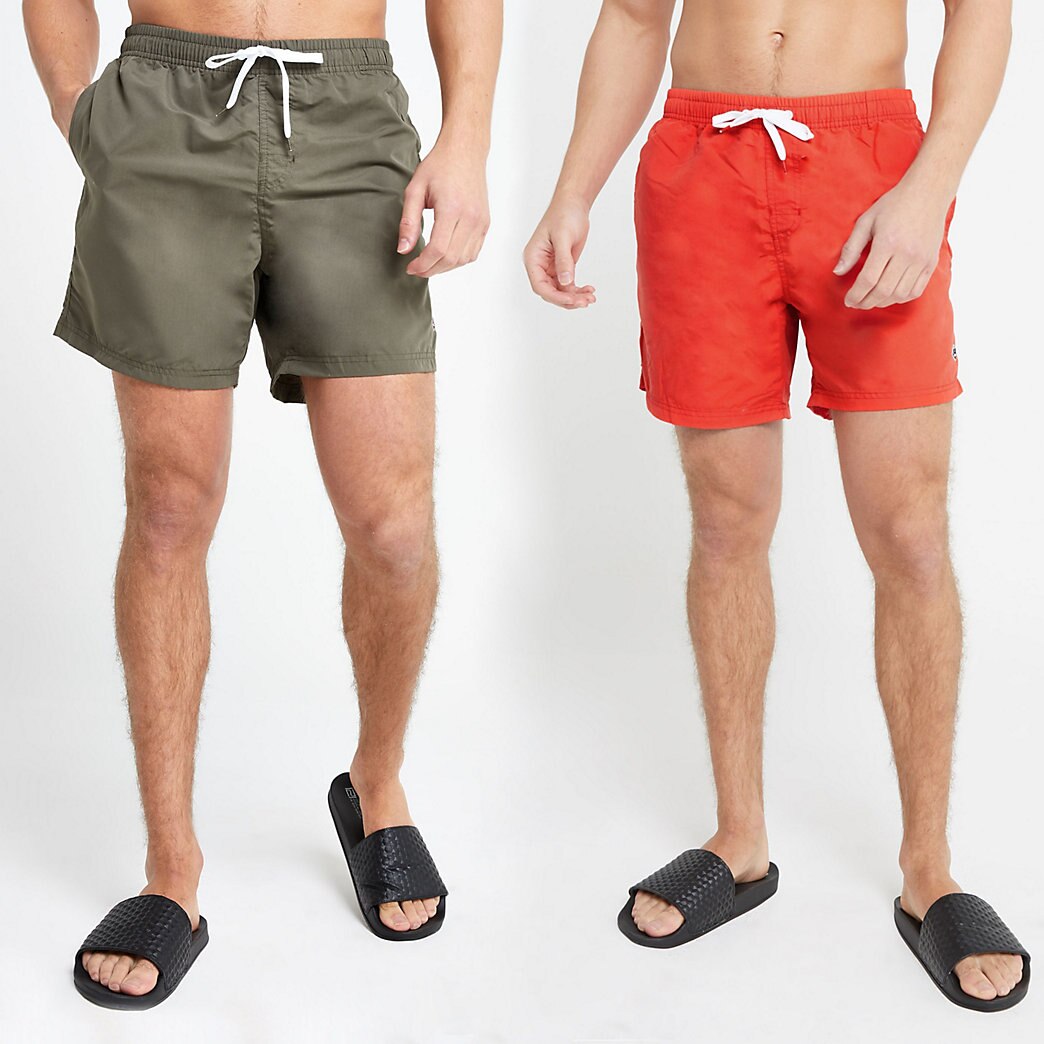 mens dark green swim trunks