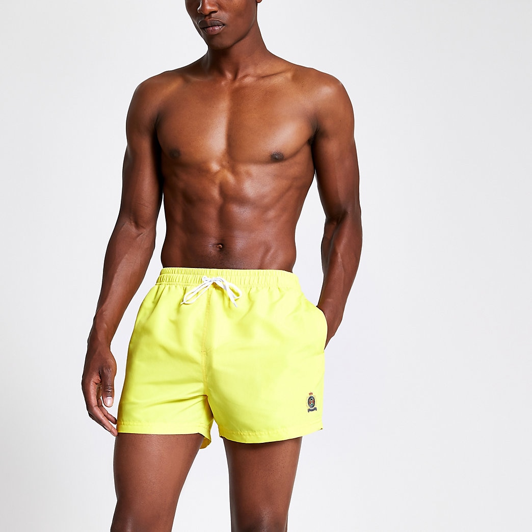 mens neon yellow swim shorts